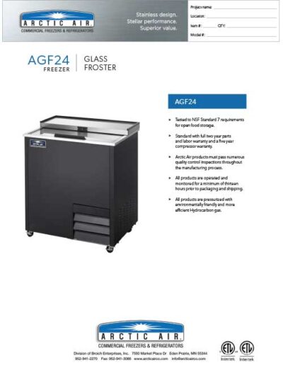 Glass Froster Model AGF24