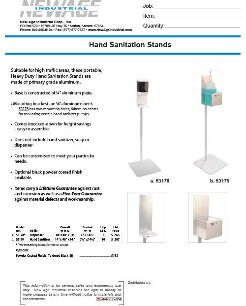 Hand Sanitation Stands