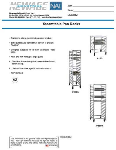 Steamtable Pan Racks