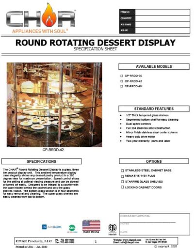 Round Rotating Dessert Display