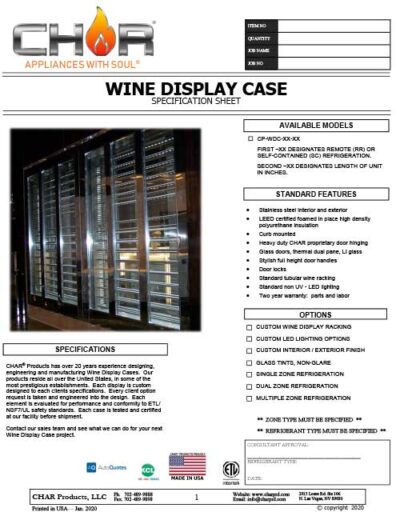 Wine Display Case